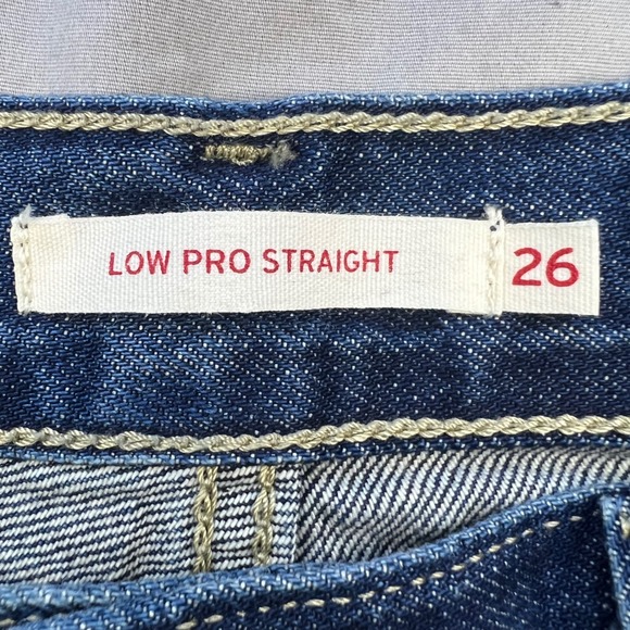 LEVI'S Low Pro Straight Leg Jeans Women's Size 26 Dark Wash Denim Casual - Picture 3 of 12